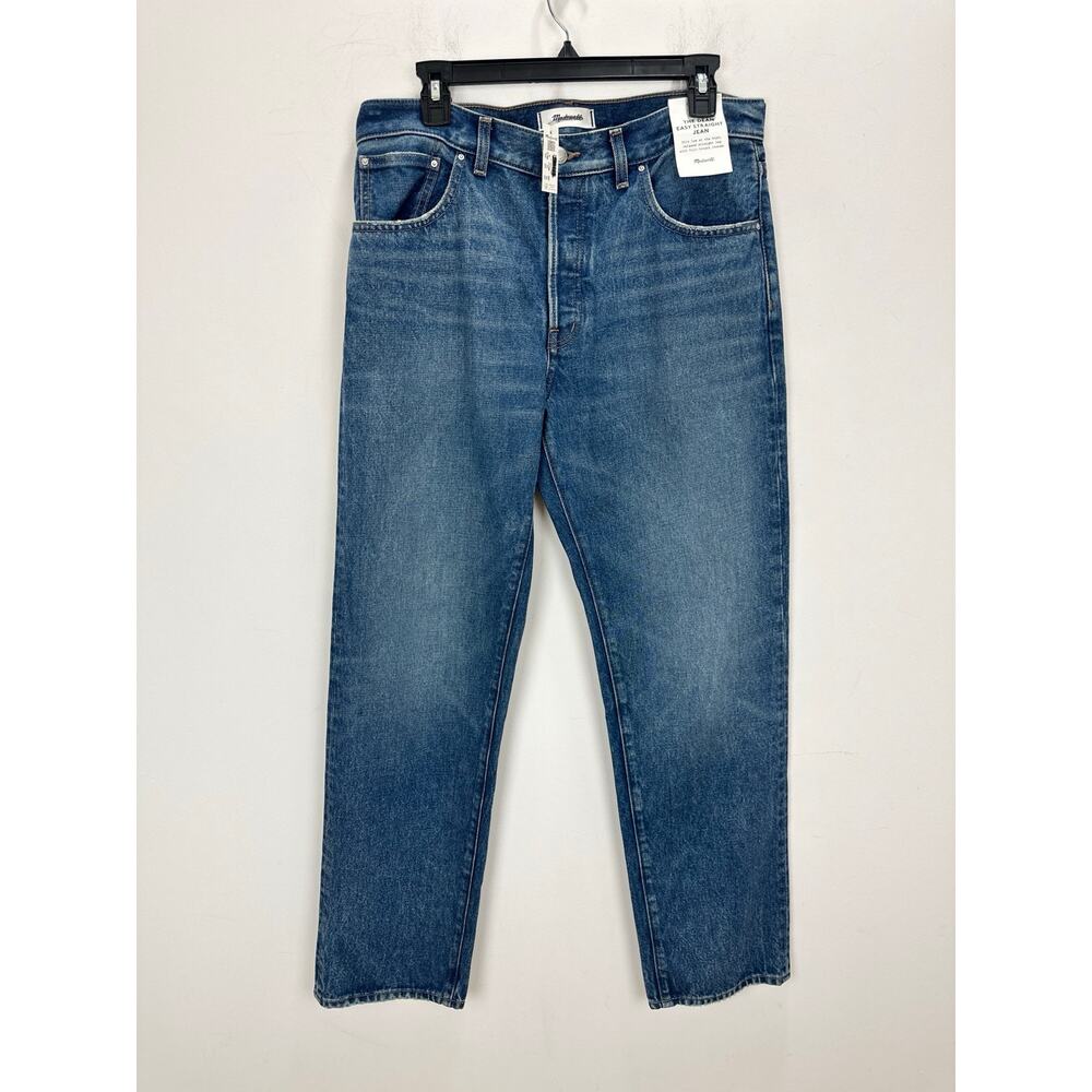 Madewell The Dean Easy Straight Jean Greendale Wash Rigid Blue US 28 NWT - Picture 7 of 14